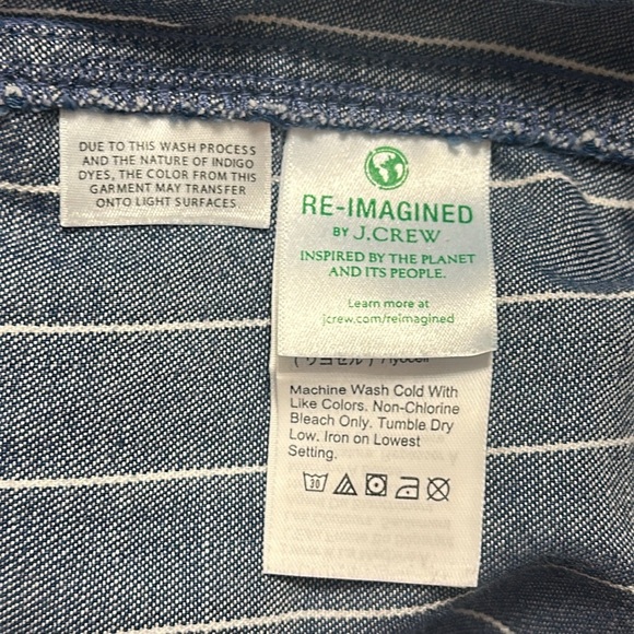 J. Crew Women's 3" Seaside Pull-on Shorts Indigo Stripe Sz Large Coastal Preppy - Picture 10 of 11